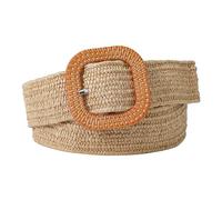 Ceinture élastique tissée, boucle carrée, réglable, forte durabilité, ajustement confortable, ceinture en toile tressée extensible pour robe, chemise, manteau (Taille unique)