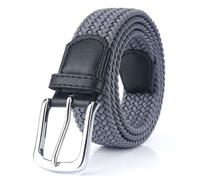 Ceinture Élastique Tressée Avec Boucle 105cm Gris