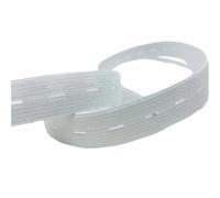 Ceinture élastique tressée extensible de 5 m avec boutonnières, for la couture et les accessoires de vêtements.(White20mm 5meters)