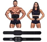 Ceinture électrostimulation abdominale EMS,6 électrodes silicones,19 niveaux d'intensité,12 modes entraînement,Usage maison et sport Taille unique