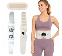 Ceinture EMS Chauffante Sans Fil, Massage Musculaire pour Ventre & Dos | Stimulation EMS avec chaleur, massage et 16 intensités, design amovible pour relaxation quotidienne à la maison ou au bureau