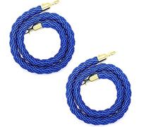 ceinture en corde, Corde de poteau, corde suspendue, colonne contrôle des foules, barrière, tissée en chanvre bleu(2 Pack,2m/6.5ft)