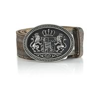 Ceinture en costume traditionnel "Max" de la série chef-d'œuvre de Schöneberger Trachten - bandes de haute qualité - différents modèles et couleurs (110, Angora Bayern (Bavière))