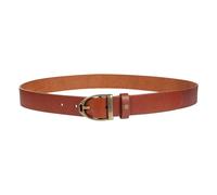 Ceinture en cuir femme HKM Beth Marron 80 cm