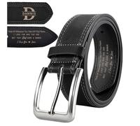 Ceinture en cuir gravée sur les 2 côtés avec nom personnalisé pour homme, mari, papa, petit ami, ceinture I Love You, style 1, F