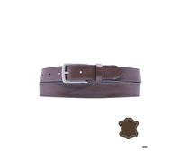Ceinture en cuir homme en vachette de couleur marron foncé - Sangle réglable 130 cm