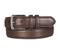 Ceinture en cuir Nautica pour homme, style audacieux et habill , avec boucle en m tal et logo incrust , double passant - Marron, 86 cm