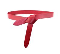Ceinture en cuir noué pour femmes, 2.8cm x 110cm, souple, nouée, accessoires pour robe longue,Rouge,110