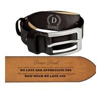 Ceinture En Cuir Personnalisée Pour Homme, Ceinture Avec Texte Gravé Sur Les Deux Faces, Ceinture En Cuir Avec Nom Personnalisé, Ceinture En Cuir Noir/Marron Personnalisée, Cadeau De Fête Des Pères