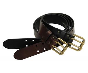 Ceinture en cuir Pinewood à double ardillon Brun mélangé 95 cm
