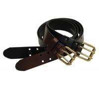 Ceinture en cuir Pinewood à double ardillon Noir / noir 95 cm