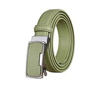 Ceinture en Cuir Pour Femme 2,3cm - Bande Décontractable, Réglable, Automatique Avec Boucle - Accessoires Pour Jeans - Vert, 110cm