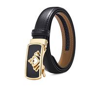 Ceinture en Cuir pour Femme 2,3cm - Bande Décontractable, Réglable, Automatique avec Boucle pour Jeans, 115cm