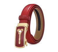 Ceinture en Cuir pour Femme 2,3cm - Bande Décontractable, Réglable, Automatique avec Boucle pour Jeans, 100cm