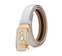 Ceinture en Cuir pour Femme 2,3cm - Bande Décontractable, Réglable, Automatique avec Boucle pour Jeans, 100cm