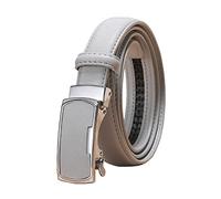 Ceinture en Cuir pour Femme 2,3cm - Bande Décontractable, Réglable, Automatique avec Boucle pour Jeans - Accessoires Gris