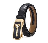 Ceinture en Cuir pour Femme 2,3cm - Bande Décontractable, Réglable, Automatique avec Boucle pour Jeans et Accessoires