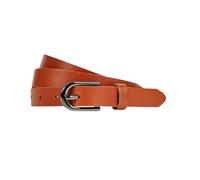 Ceinture en cuir pour femme 2 cm RDS-01, cognac, 110 cm (Gesamtlänge 125 cm)