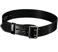 Ceinture en cuir Sam Browne entièrement doublée de 5,7 cm avec boucle chromée. Commandez deux tailles plus grandes que la taille du pantalon, noir, 28