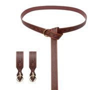 Ceinture en cuir synthétique pour bouteille de potion, sac de ceinture, jupe, sac banane, sac de randonnée, costume de renaissances médiévales, accessoires d'Halloween, Ceinture et 2 porte-clés