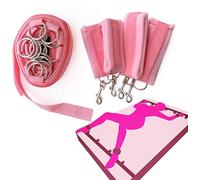 Ceinture en nylon de remise en forme de couple de conception tissée, menottes de Pilates de ceinture de yoga, menottes de couple B-D-S-M, rose