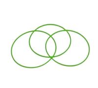 Ceinture en polyuréthane Lot de 3 courroies d'entraînement en polyuréthane vert 4 x 360 mm, légères et rondes, for machines à barbe papa électriques