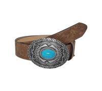Ceinture en PU avec boucle en métal gaufré, longueur réglable, pour femme, fille, jean, jupe, manteau, décorations, ceinture occidentale pour femmes, robes, western pour homme, Grandes perles ovales