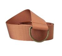 Ceinture en toile à double anneau pour femme - Boucle en fer sans trou - Ceinture en forme de D pour femme