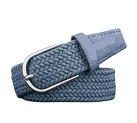 Ceinture En Toile Men's metal pin buckle casual fashion elastic jeans canvas stretch woven belt(105cm,Green)