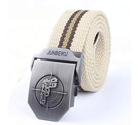 Ceinture en Toile Militaire Unisexe-Adulte, Sangle en Coton Réglable, Boucle en Plaque Métallique pour Pistolet d'hommes Armés, Ceinture À Boucle À Clip Causale pour Femmes Et Hommes, Ceintures
