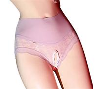 Ceinture Extensible sous-vêtements Sexy Taille Haute Femmes Dos Dentelle Dentelle Ouvert Entrejambe Culotte ML XL Sexy Cuir