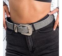CEINTURE FESTIVAL BOUCLE STRASS 120X3.8CM ARGENT