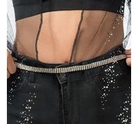 ceinture festival strass chaînette 113cm argent - générique 14090 Gris G
