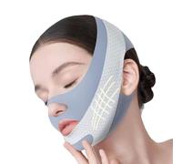 Ceinture gainante pour le visage - 18 cm, manchon de serrage réglable, bande élastique pour le contour du menton, équipement de soutien la peau avec boucle de fixation | Tenue de nuit beauté