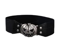 Ceinture Halloween Motif - Ceinture Bonbons ou Sort Élastique Large Extensible - Accessoire Mode Déguisement Décoration pour Cosplay Fête