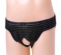 Ceinture Herniaire pour Hernie Inguinale Simple/double ou Sportive, avec Deux Coussinets de Compression Amovibles, Soulage la Douleur(Black,Large)