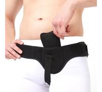 Ceinture Hernie Inguinale Homme,Ceinture de Hernie Réglable Flexible,pour Le Traitement Ou Le Soulagement des Symptômes de Hernie,Discrète Et Confortable,XL,Black