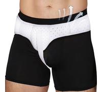 Ceinture Hernie Inguinale Homme,Ceinture de Hernie Réglable Flexible,pour Le Traitement Ou Le Soulagement Des Symptômes de Hernie,Discrète Et Confortable,XL,White