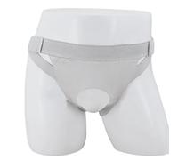 Ceinture Hernie Inguinale Homme Ceinture Herniaire pour Hernie Inguinale Simple/Double pour la Récupération Pré-Post-Chirurgie et la Prévention(Gray,Small)