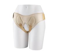 Ceinture Hernie Inguinale Homme, Ceinture pour Hernie Inguinale Bilatérale Unisexe, 4 Coussinets Compression Amovibles, Réglable(Small)