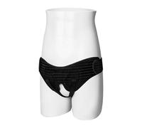 Ceinture Hernie Inguinale Homme, Ceinture pour Hernie Inguinale Réglable Unisexe, Soulager Douleur, Unilatéral ou Bilatéral(Black,L)