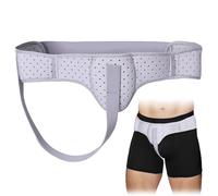 Ceinture Hernie Inguinale pour Hommes et Femmes, Bandage de Soutien, Sangle Réglable pour Soulager la Douleur et la Récupération, avec Coussinets de Compression Amovibles(Gray,Large)