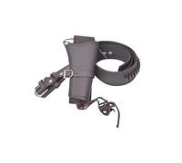 Ceinture holster double en cuir véritable pour revolvers, ceinture faite à la main en cuir marron pour tour de taille de 86 à 132 cm, costume et équipement de tir (46-48)