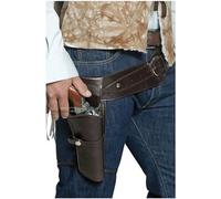 Ceinture avec holster - SMIFFY'S - Imitation de cuir - Marron - Adulte
