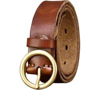 Ceinture homme Ceinture de mode ceintures en peau de vache ceintures de 3 cm de large pour hommes avec boucle ronde dorée ceinture pour hommes pour femmes hommes ceinture réglable pour hommes Détendu