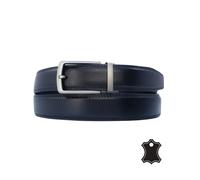 Ceinture Homme Cuir Noir Ajustable À Boucle Automatique - Design Moderne