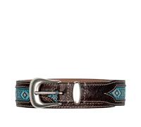 Ceinture homme Fabrizio Mancini John Cuoio a tresse la tete de Moro BROWN 100