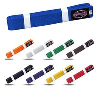 Ceinture karaté Farabi Sports - Judo, Taekwondo, Arts Martiaux - Ceinture entraînement et compétition - Bleu - Adultes et Enfants 280 cm