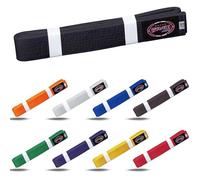 Ceinture karaté Farabi Sports - Judo, Taekwondo, Arts Martiaux - Ceinture entraînement et compétition - Noir - Adultes et Enfants 240 cm