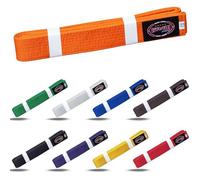Ceinture karaté Farabi Sports - Judo Taekwondo Arts Martiaux - Ceinture entraînement et compétition - Orange - Adultes et Enfants 280 cm